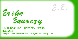 erika banoczy business card